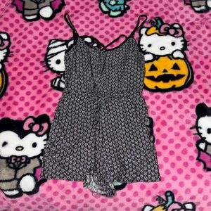 Divided H&M Black and White Patterned Romper